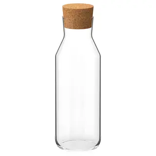 IKEA 365 + carafe with stopper, clear glass/cork, 1 l
