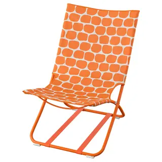 STRANDÖN beach chair, bright orange, Width 52 x Depth 74 x Height 79 cm