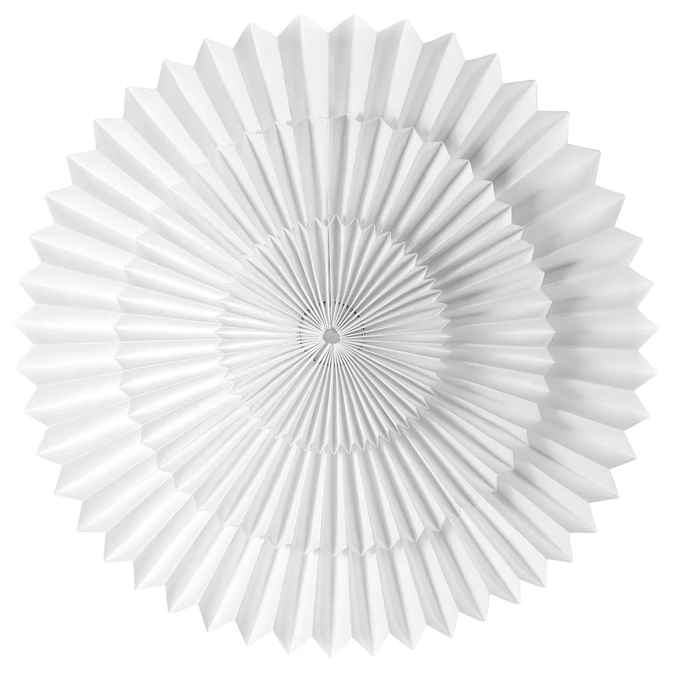 STRÅLA Lamp shade, paper pleated/star white, 55 cm