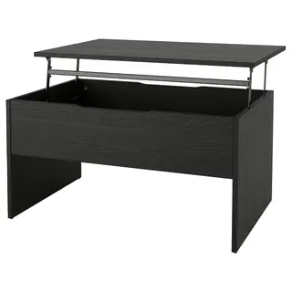 ÖSTAVALL adjustable coffee table, black, 90 cm