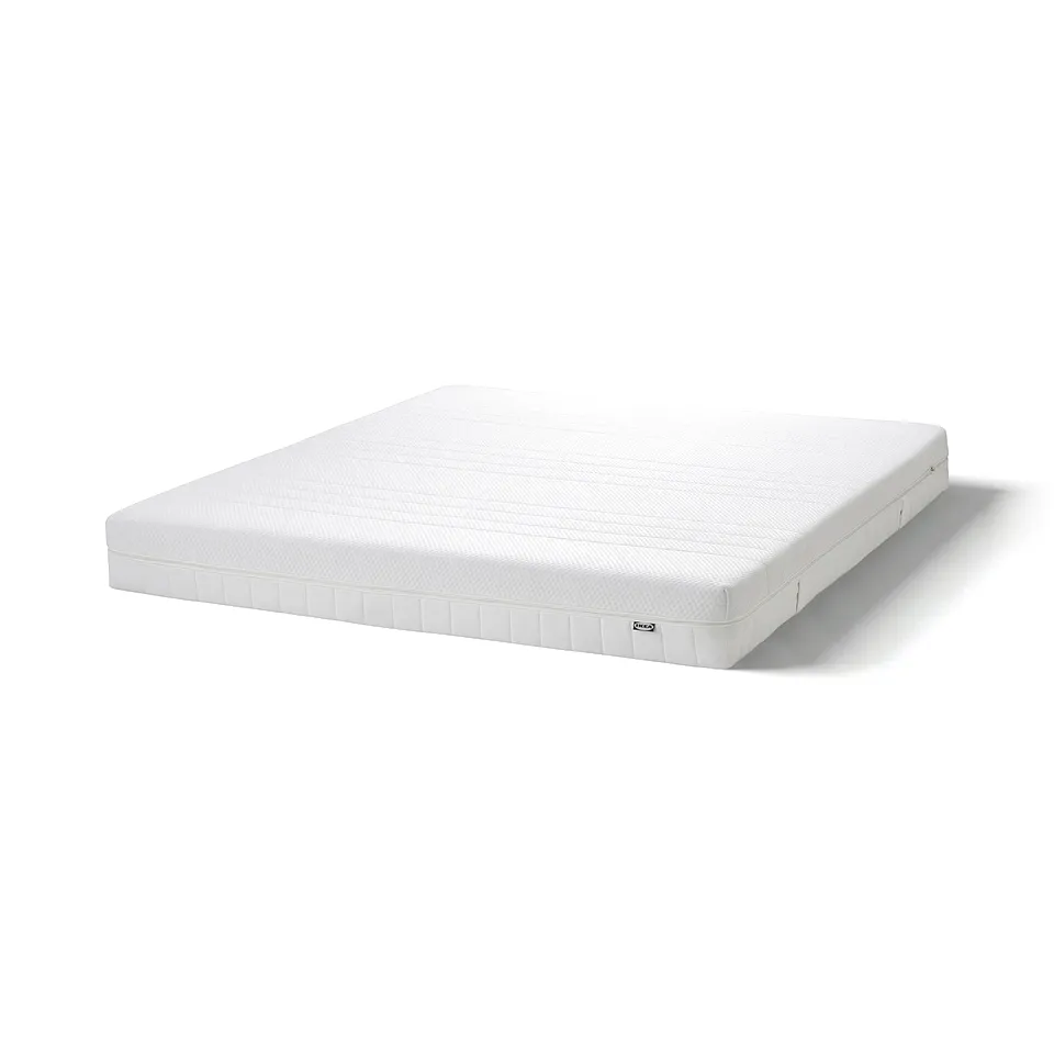 ÅKREHAMN: white foam mattress, firm, with 3 comfort layers, memory foam, rectangular.