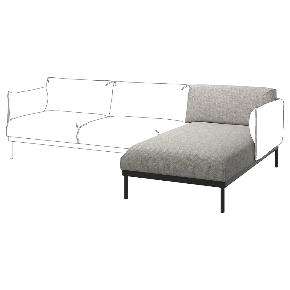 part: ÄPPLARYD chaise longue section