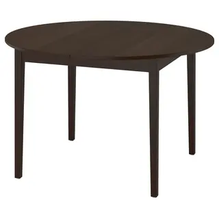 NÄSINGE table, dark brown stained/beech veneer, Height 75 cm