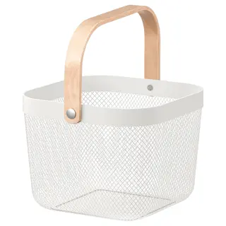 RISATORP basket, white, 25x26x18 cm