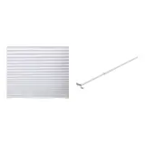 RIKTIG/SCHOTTIS set: pleated blind + draw rod, white + extendable, 90x190 cm