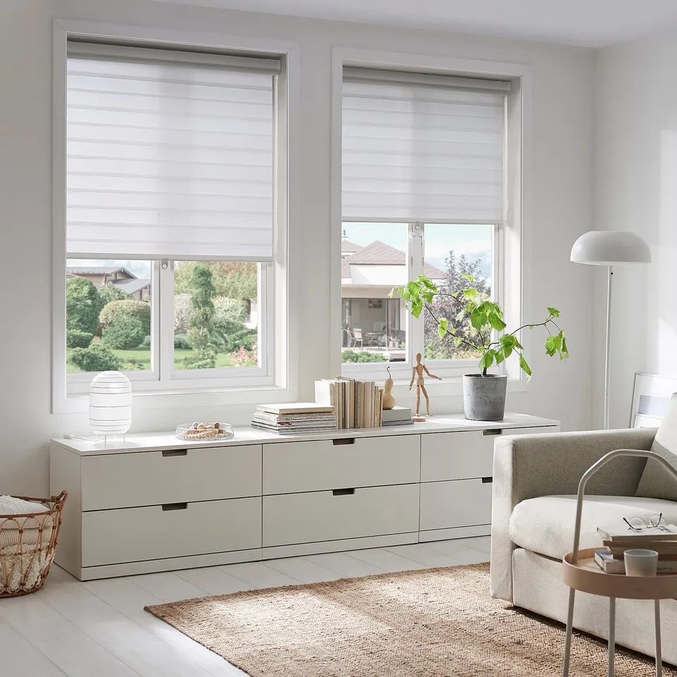 TANDLUNDFLY Double roller blind, 100x155 cm
