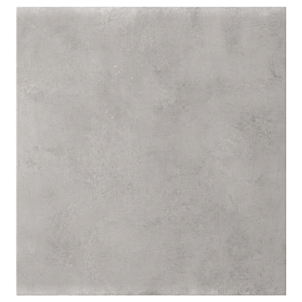 Grey KALLVIKEN concrete-effect door with textured, high-pressure laminate surface, versatile for left or right mounting.