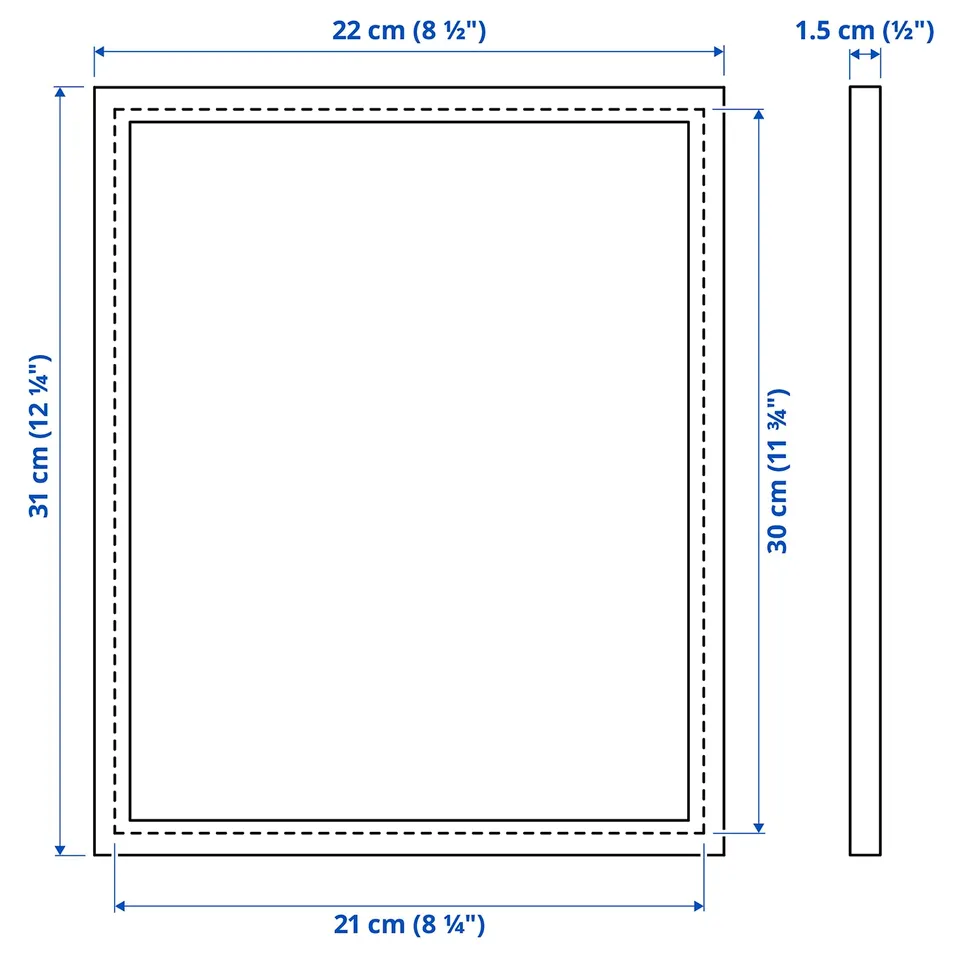 Illustration with measurements for the product: YLLEVAD.