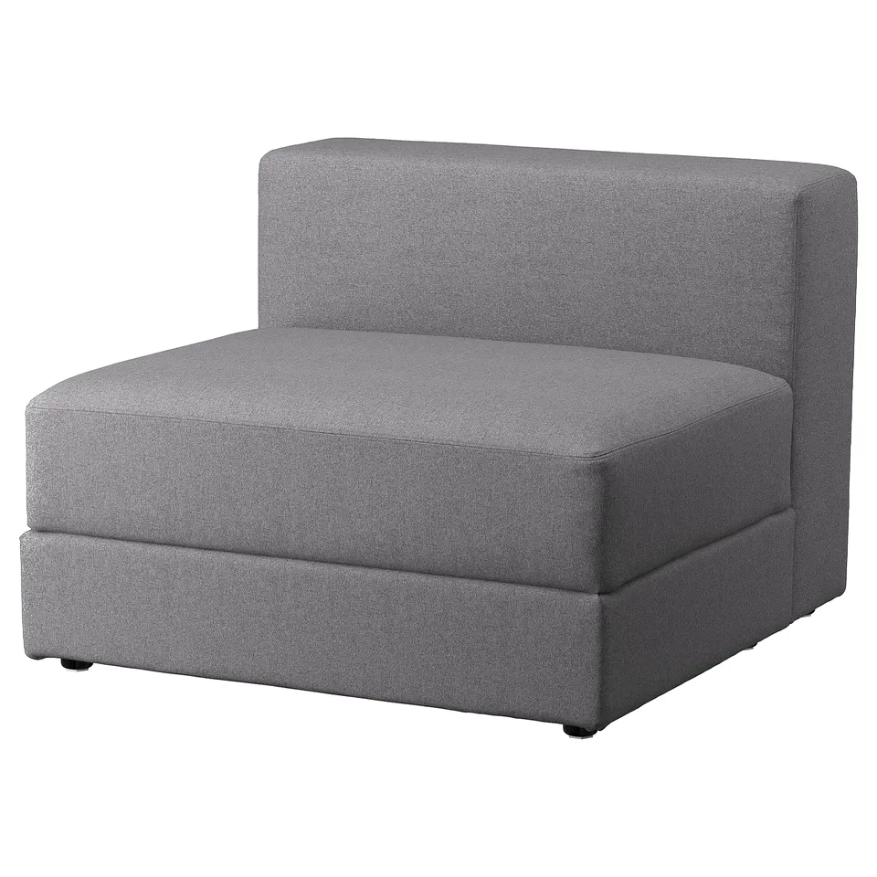 Grey JÄTTEBO sectional sofa, modern, l-shaped, modular design with storage.