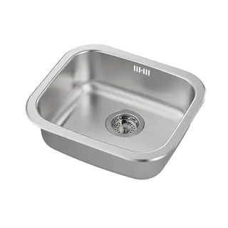 FYNDIG inset sink, 1 bowl, stainless steel, 46x40 cm