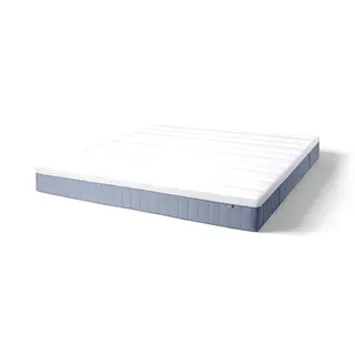 VALLBERGET pocket sprung mattress, with coir super firm/light blue, 180x200 cm