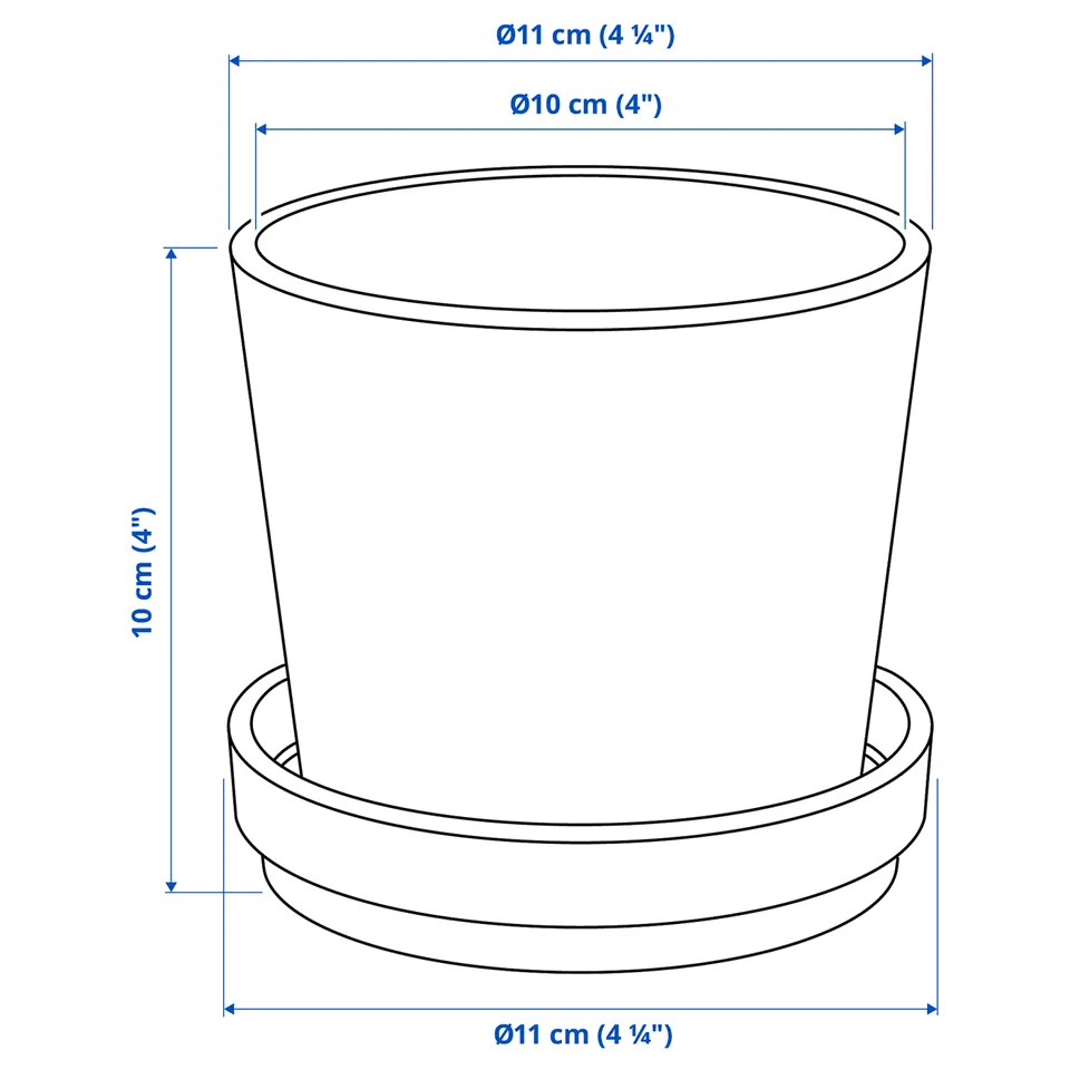 part: KLOTLÖNN plant pot with saucer