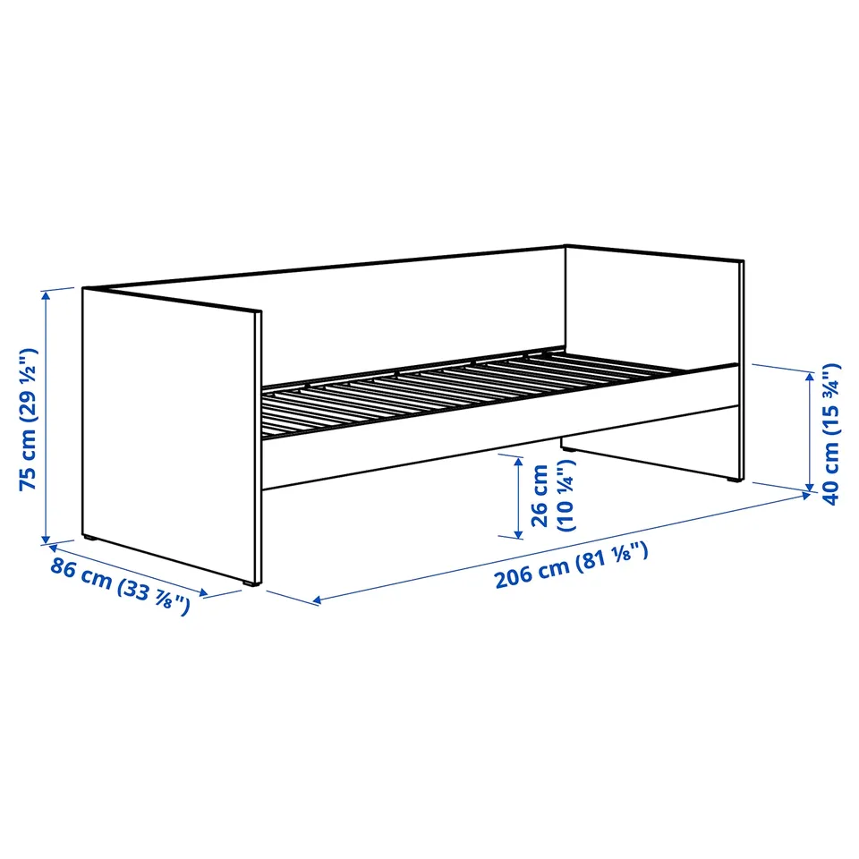 VIHALS Day-bed with 1 mattress, white/Ågotnes firm, 80x200 cm