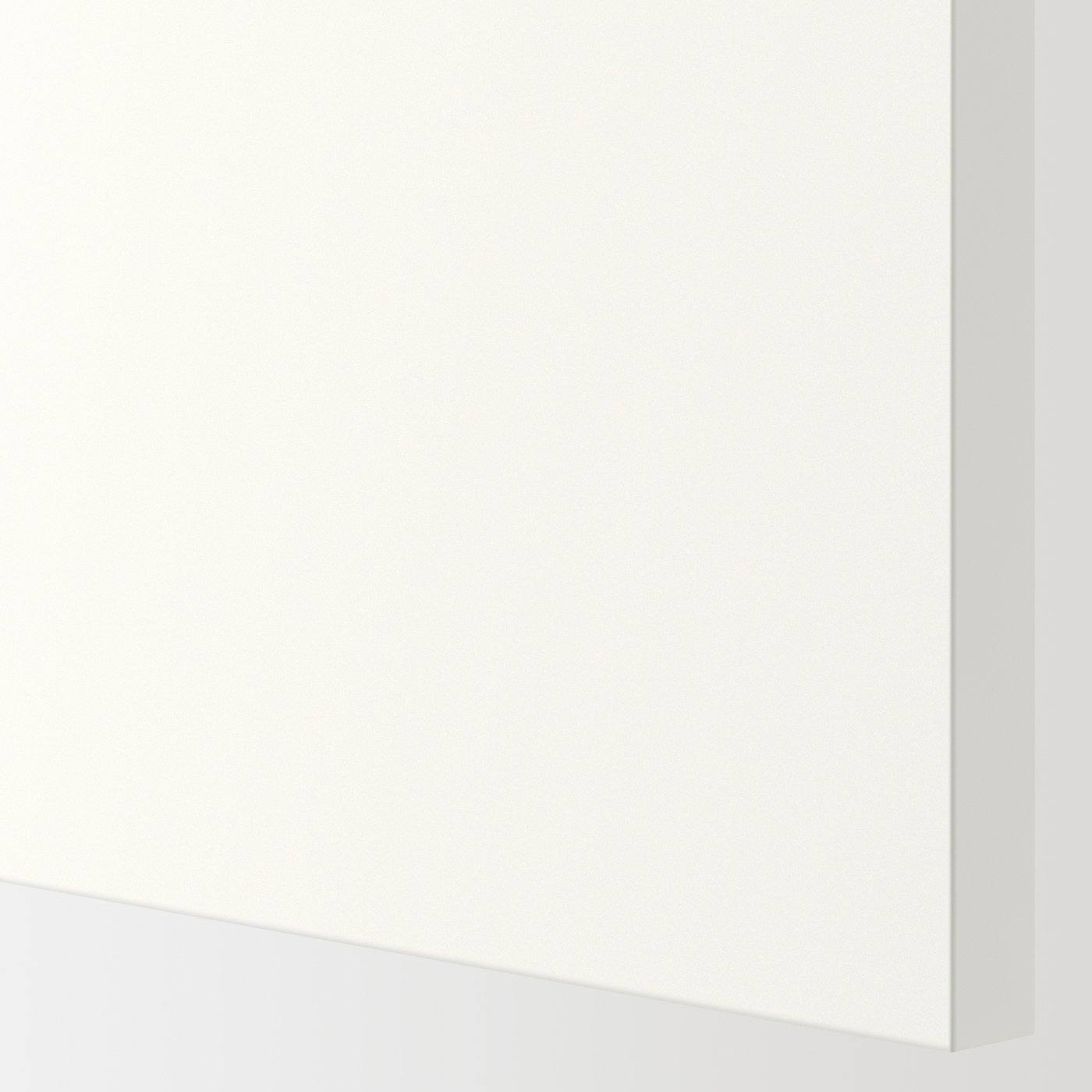 White METOD kitchen cabinet, smooth surface, modern design. Sturdy particleboard construction, durable and well-finished edges.