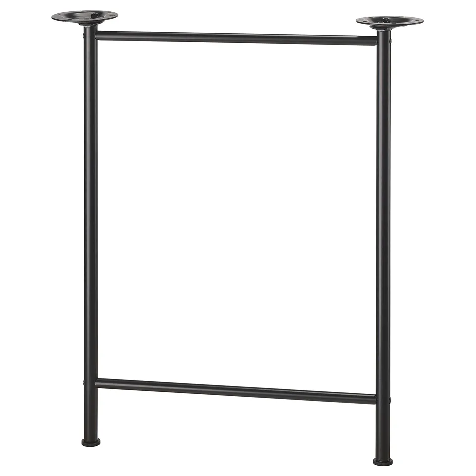 LAGKAPTEN / SPÄND Desk, white stained oak effect/black, 120x60 cm