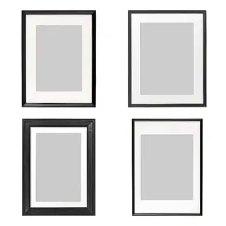 KNOPPÄNG set: frame x4, black, 30x40 cm