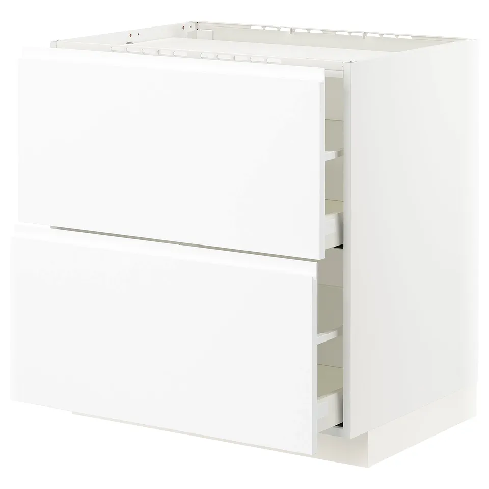 White METOD kitchen cabinet, minimalist design.