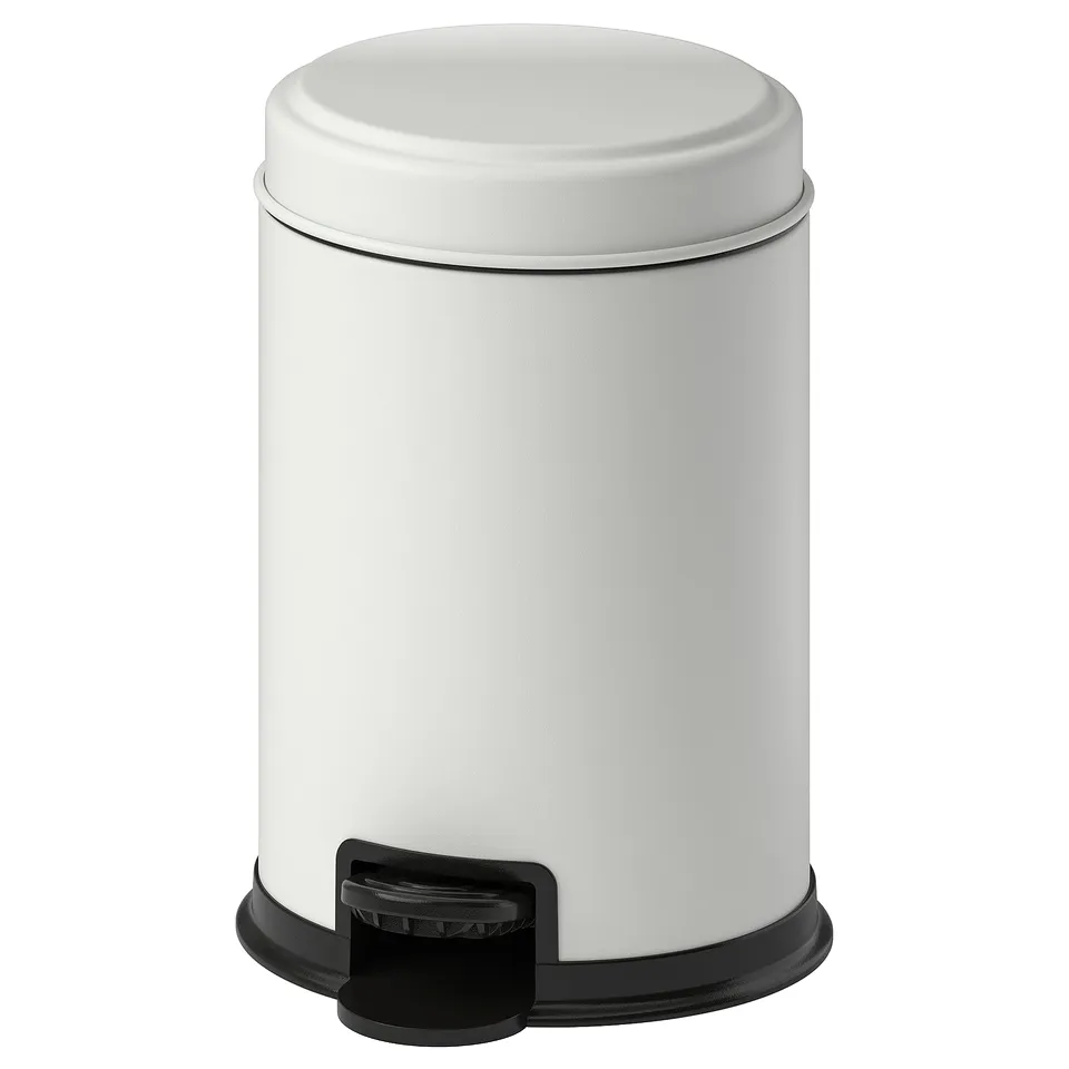 PÄRLSLINKE Waste bin, white, 3 l