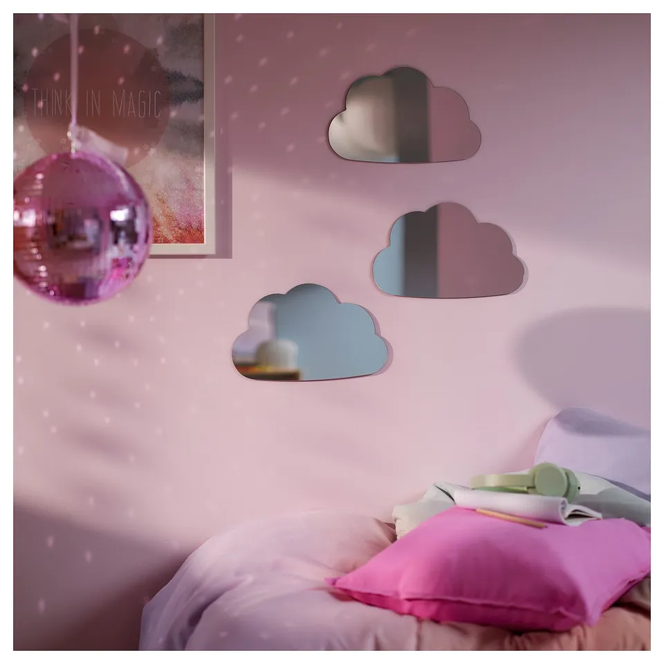 HOLMÖARNA Mirror, cloud-shaped, 30x18 cm