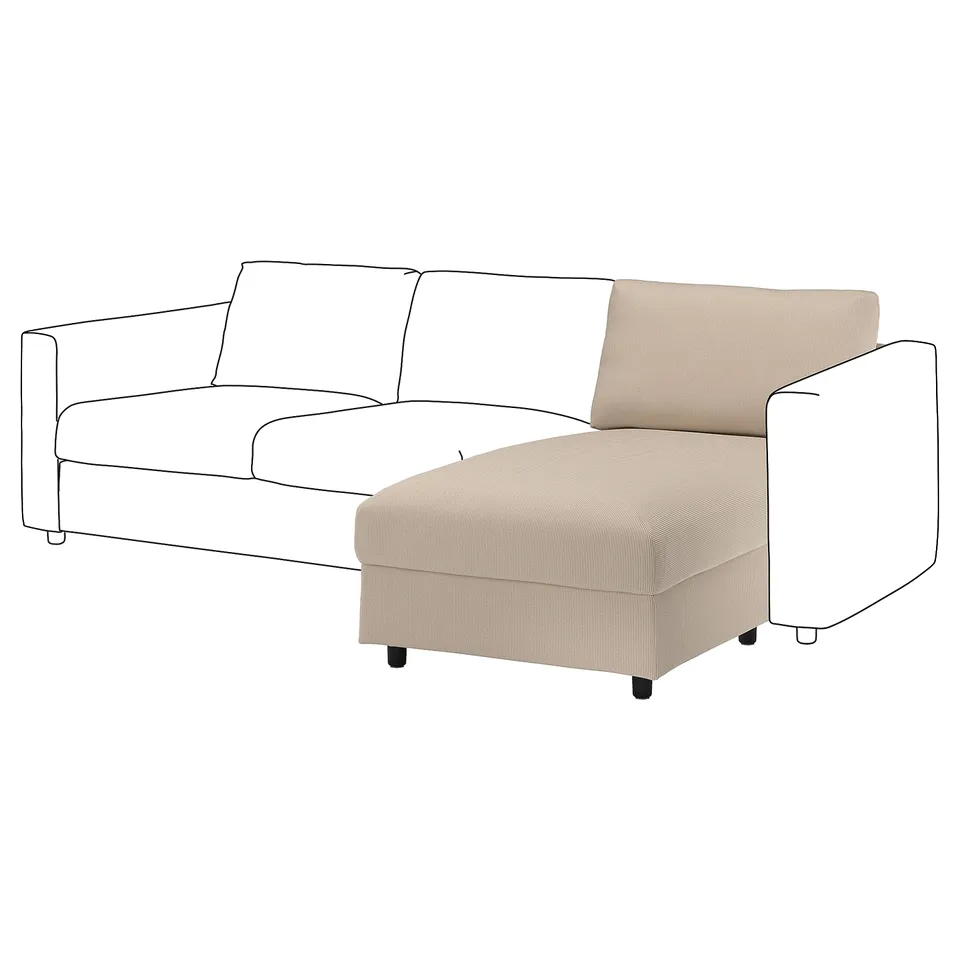 VIMLE Chaise longue section, Kelinge beige