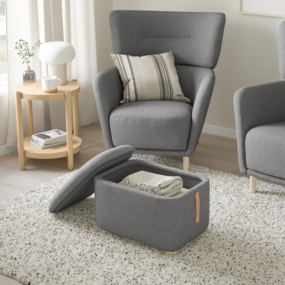 part: OSKARSHAMN footstool with storage