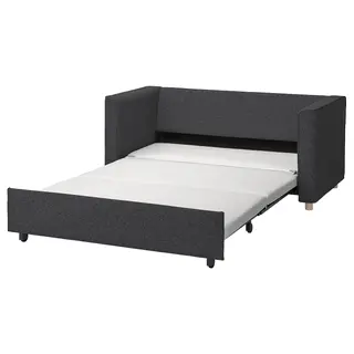 PÄRUP 2-seat sofa-bed, Gunnared dark grey, Depth 83 x Width 166 cm