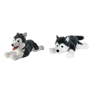 LIVLIG set: soft toy x2, dog/siberian husky, 57 cm