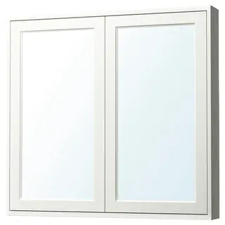 TÄNNFORSEN mirror cabinet with doors, white, 100x15x95 cm