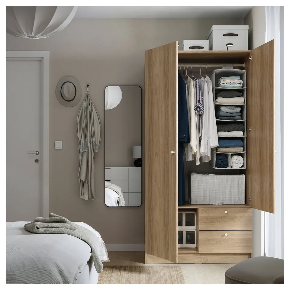 part: VILHATTEN wardrobe with 2 doors and 2 drawers