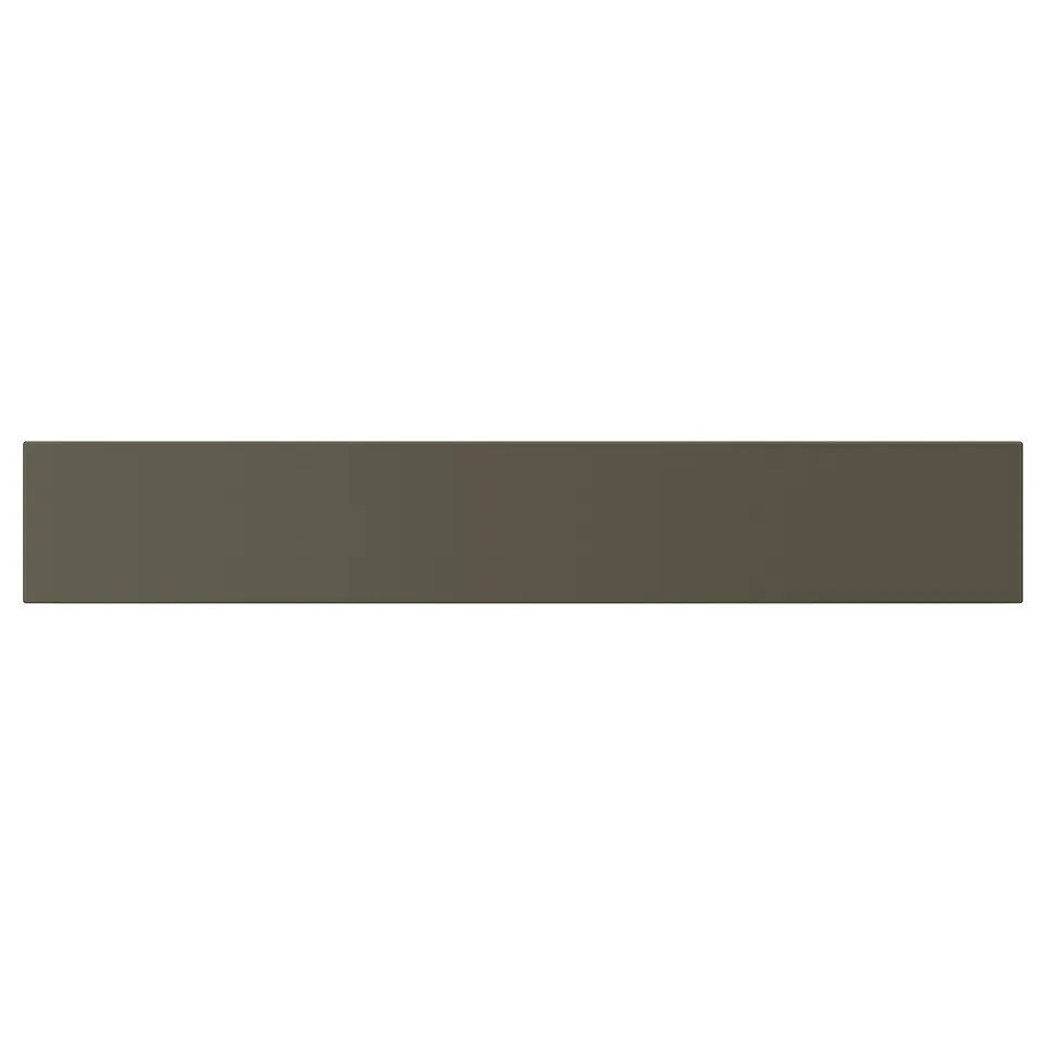 HAVSTORP panel: dark brown rectangle, smooth finish, simple design.