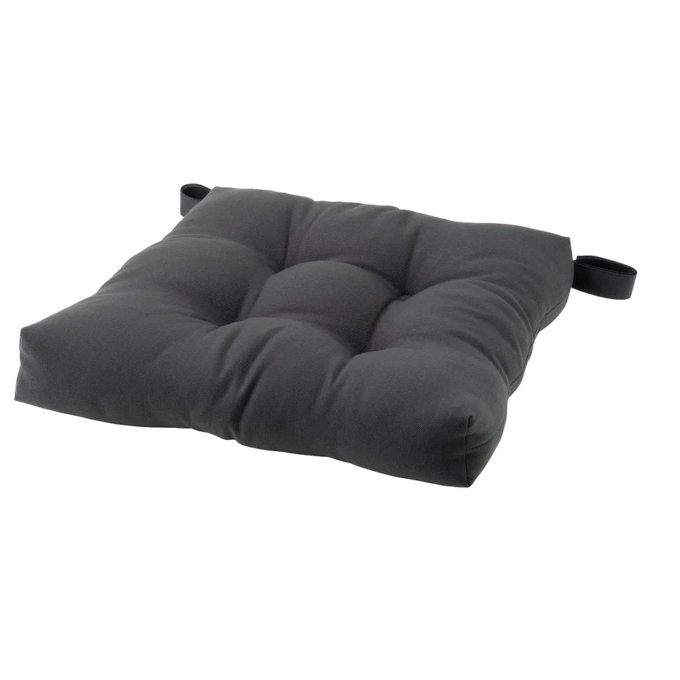 MALINDA Chair pad, anthracite, 40x38x7 cm