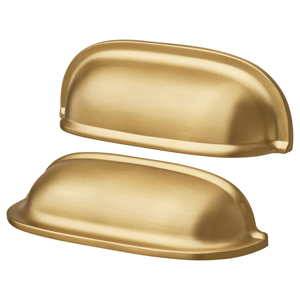 ENERYDA gold handles offer classic design. Made of aluminium, satin finish, smooth edges, cup shape.