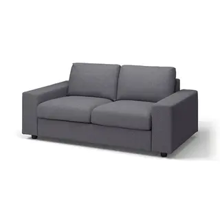 VIMLE 2-seat sofa, with wide armrests Gunnared/medium grey, Width 185 x Depth 98 cm