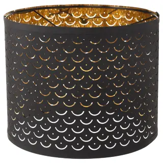NYMÖ lamp shade, black/brass-colour, 32 cm