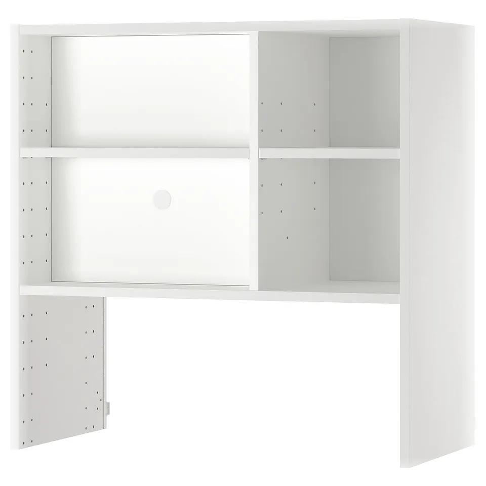 White METOD wall cabinet frame, modern kitchen storage.