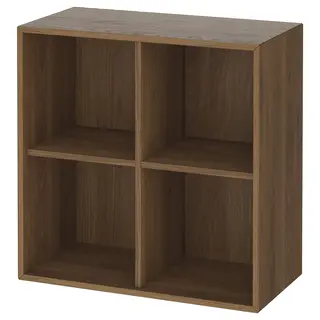 EKET cabinet with 4 compartments, brown walnut effect, 70x35x70 cm