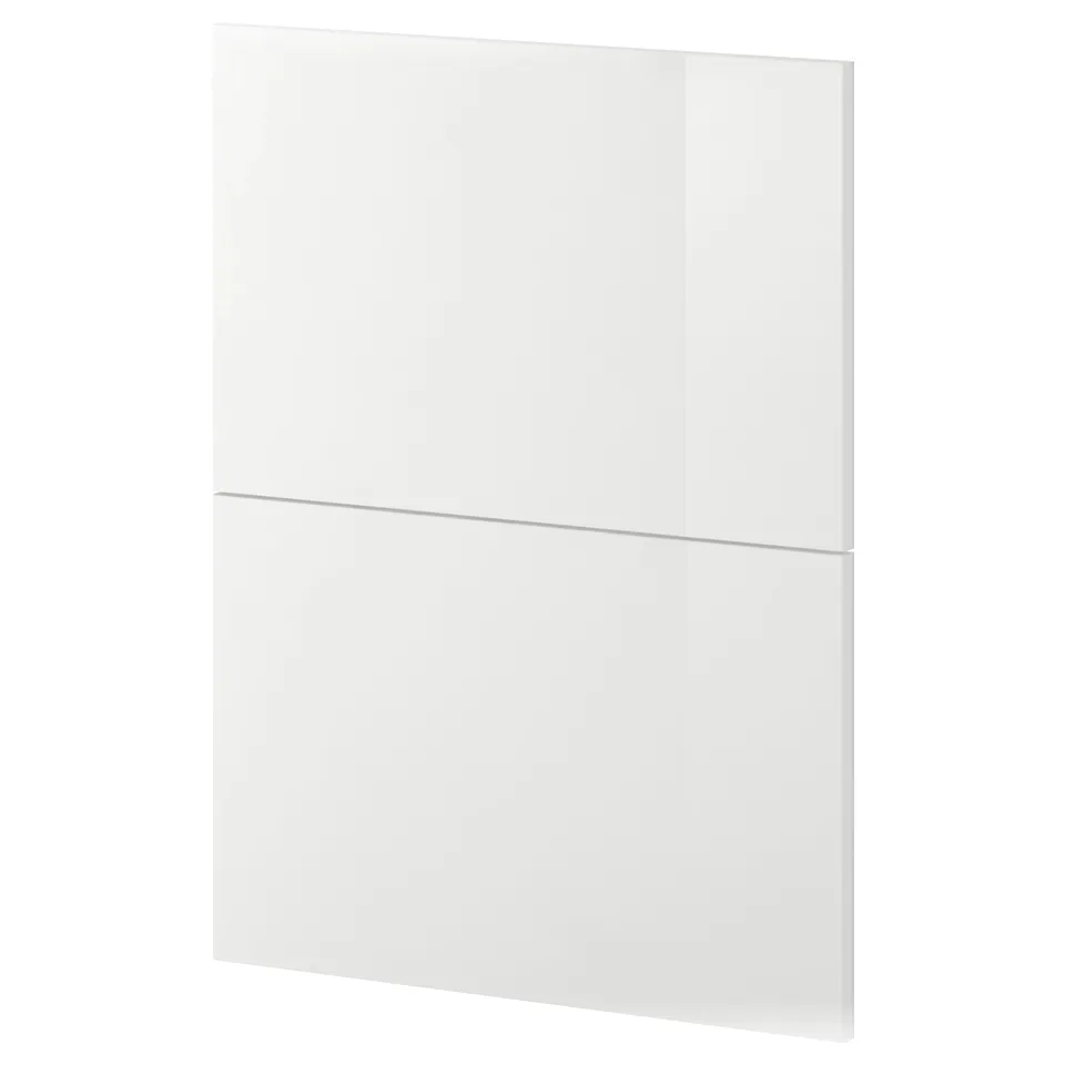 White METOD cabinet door, glossy, rectangular, flat surface.