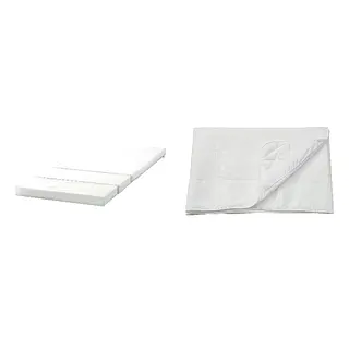 PLUTTEN/ÄNGSKORN set: foam mattress for extendable bed + mattress protector, 80x200 cm