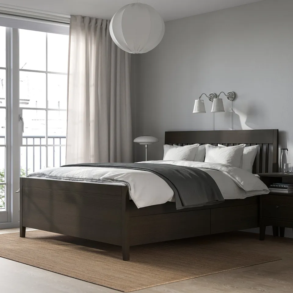 part: IDANÄS bed frame with storage