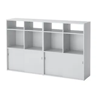 SPIKSMED storage combination, light grey, Depth 32 x Height 96.4 x Width 154.6 cm