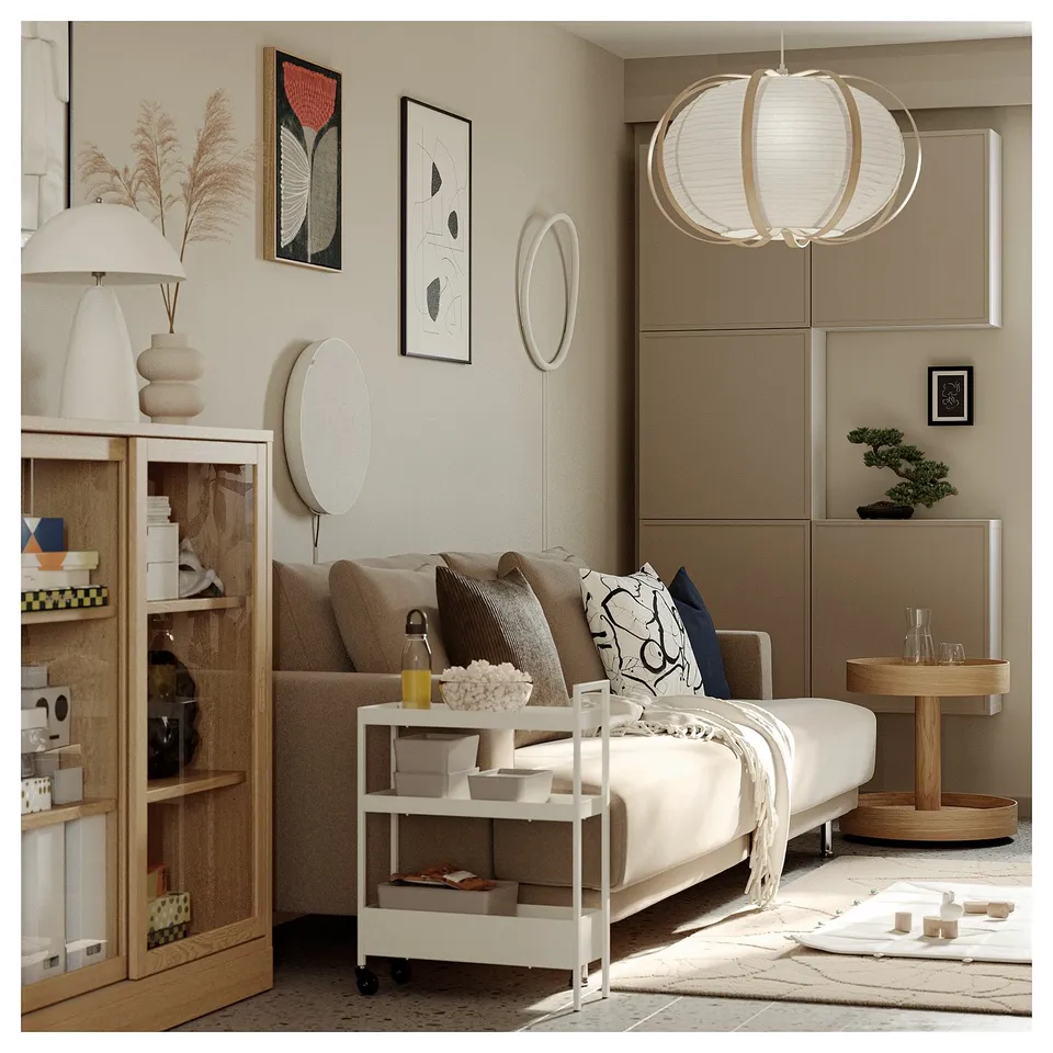 NISSAFORS Trolley, white, 50.5x19x67 cm