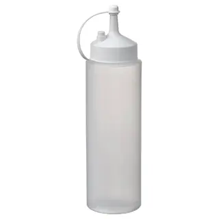 GRILLTIDER squeeze bottle, white/transparent, 330 ml
