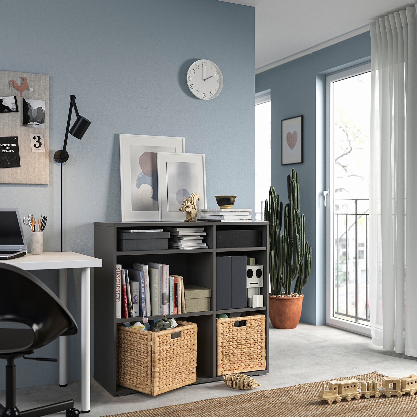 part: VIHALS shelving unit with 4 shelves