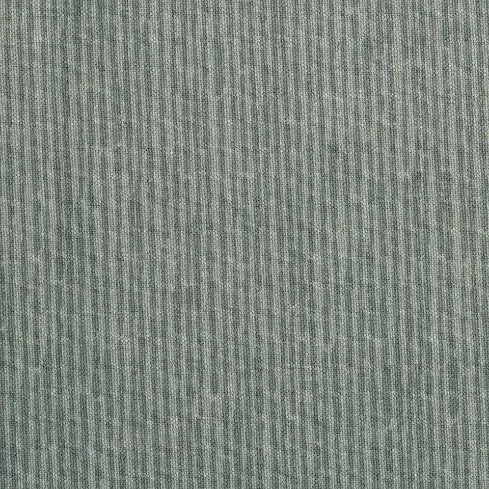 Striped grey-green upholstered fabric, clean lines, modern design.
