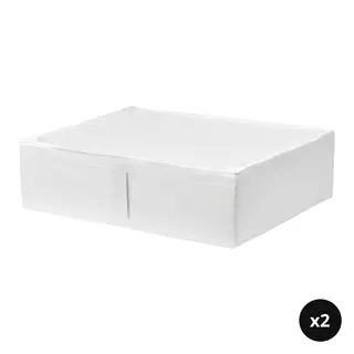 SKUBB set: storage case x2, white, Width 69 x Depth 55 x Height 19 cm