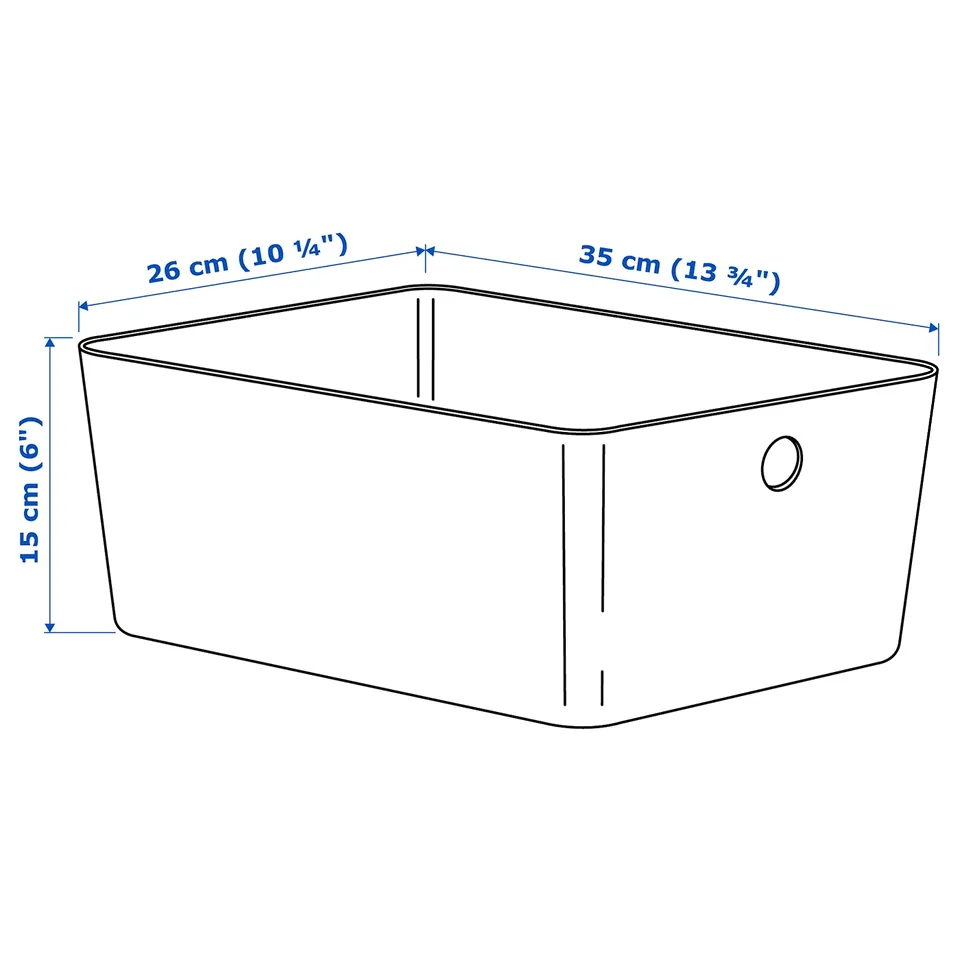Illustration with measurements for the product: KUGGIS.