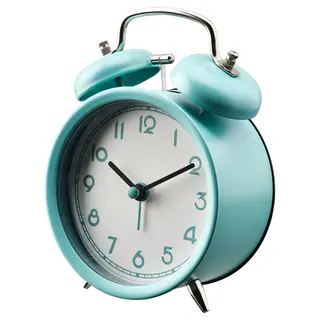 PLIRA alarm clock, turquoise, 10 cm