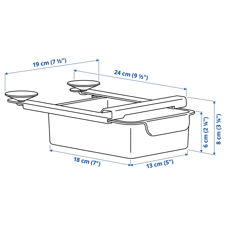 Illustration with measurements for the product: KLIPPKAKTUS.