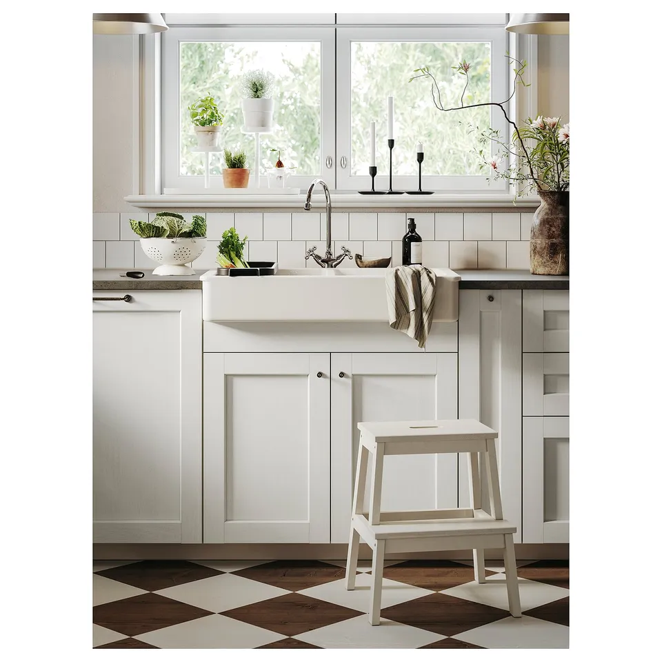 BEKVÄM Step stool, white, 50 cm