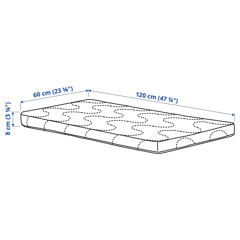 SKÖNAST Foam mattress for cot, 60x120x8 cm